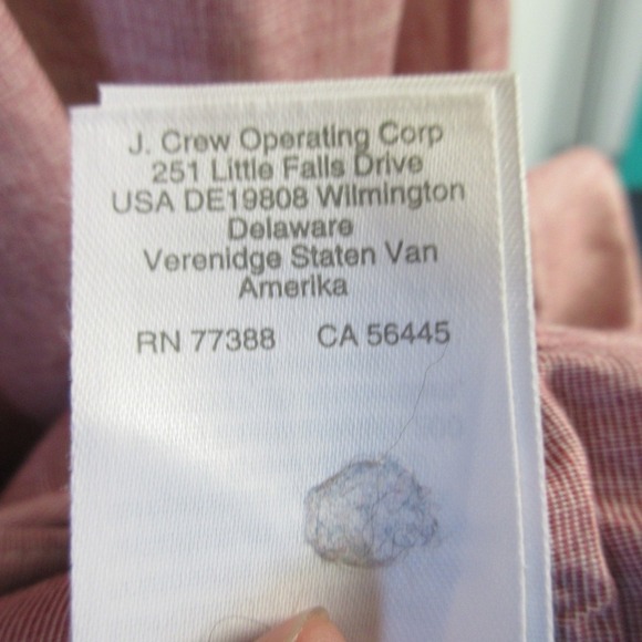 J. Crew Secret Wash Classic Button Down Shirt Men L T Red Pinstripe LS 240 - Picture 8 of 13